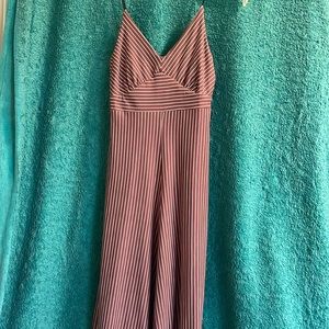 Polly & Esther Brand/Pine Stripe V Neck Romper W Spaghetti Straps